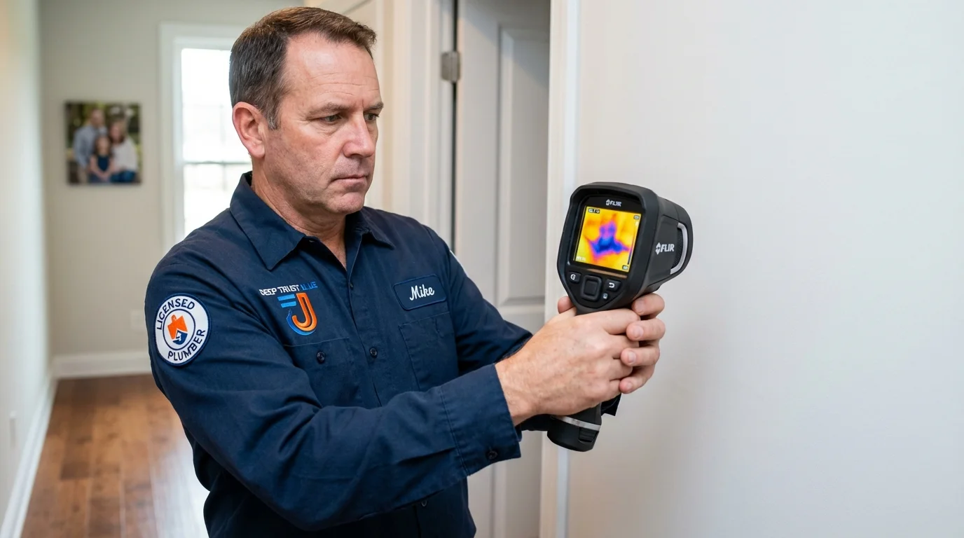 Thermal imaging leak detection by Johns Plumbing LLC in Gloucester